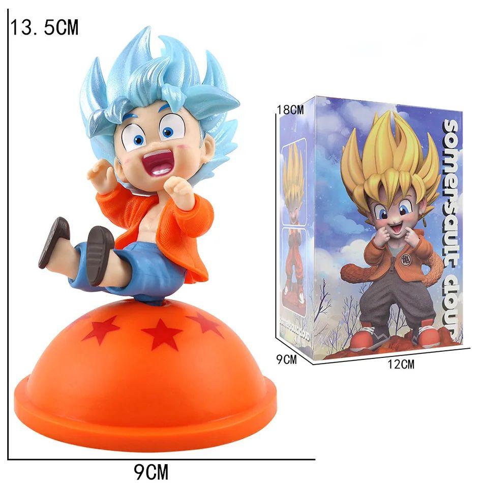 Characters Anime Goku Super Saiya Figure Pvc Q Version Statue Anime Manga Figurine Collection Ornaments Model Toys