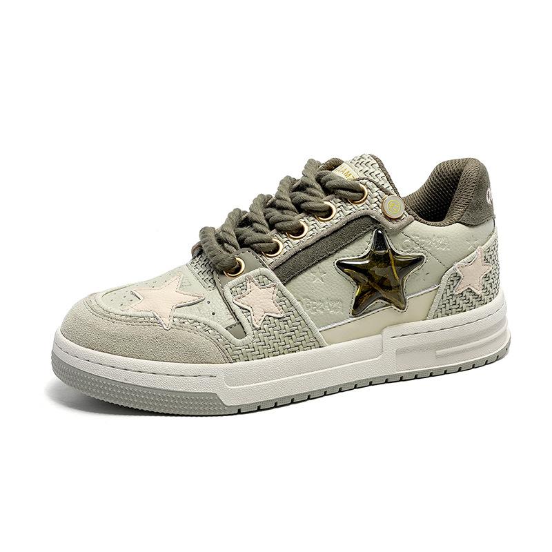

West Lake Longjing Joint Star Shoes Design Sense Hemp Rope Lace Board Shoes Casual Fashion Low Top Trend Shoes 44