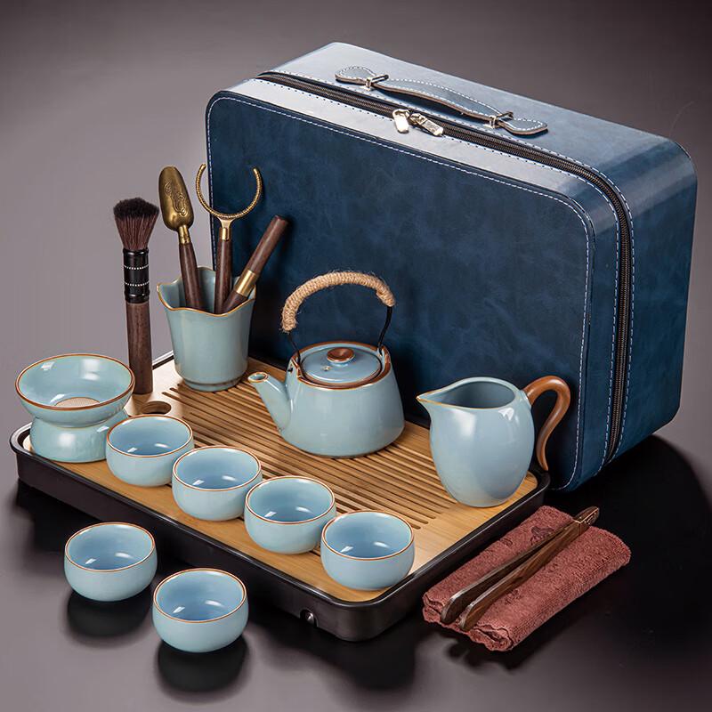 Celadon Ru Kiln Tea Set - 10 Piece