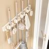 Removable Wall Mounted Mop Rack Space Aluminum Mop Broom Holder Suction Cup Mop Holder  for Kitchen