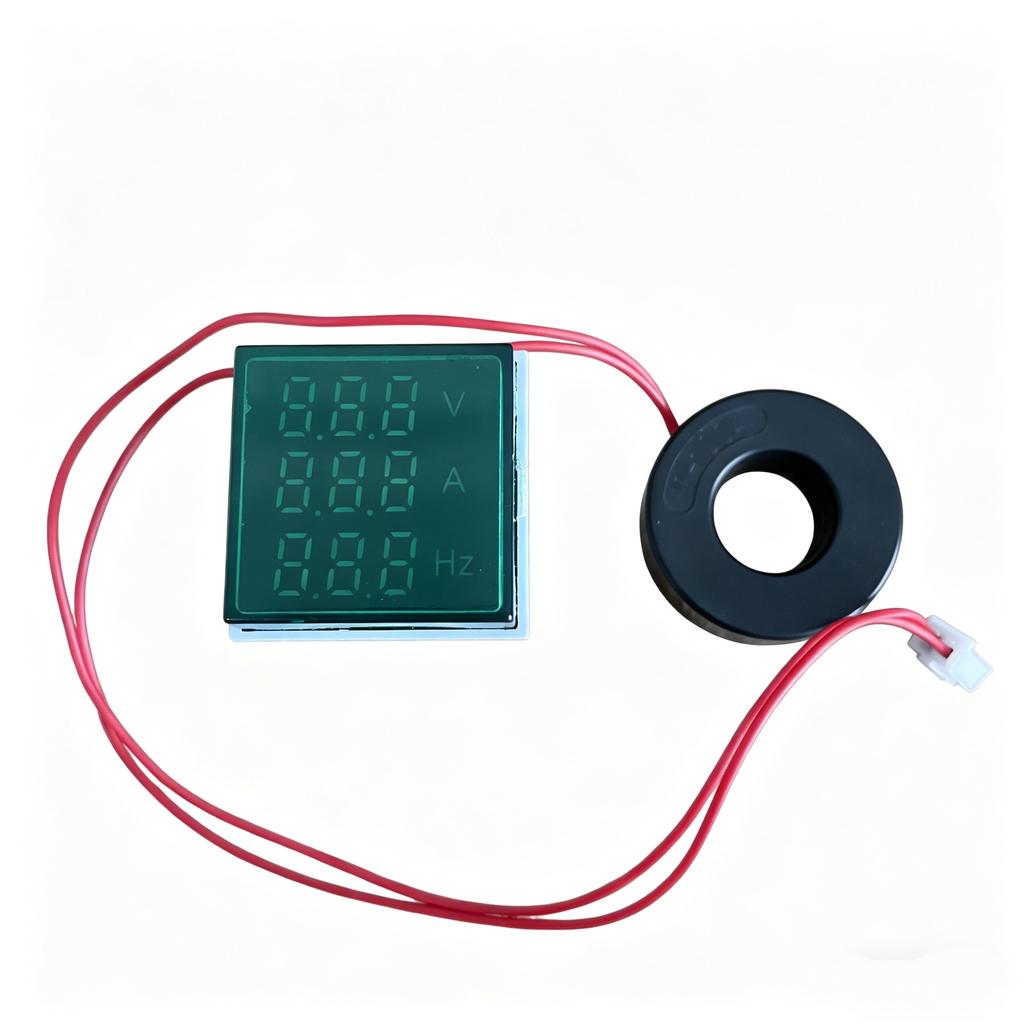 1pc Square LED Digital Voltmeter Ammeter Hertz Meter AC20-500V Signal Lights Voltage Current Frequency Combo Meter