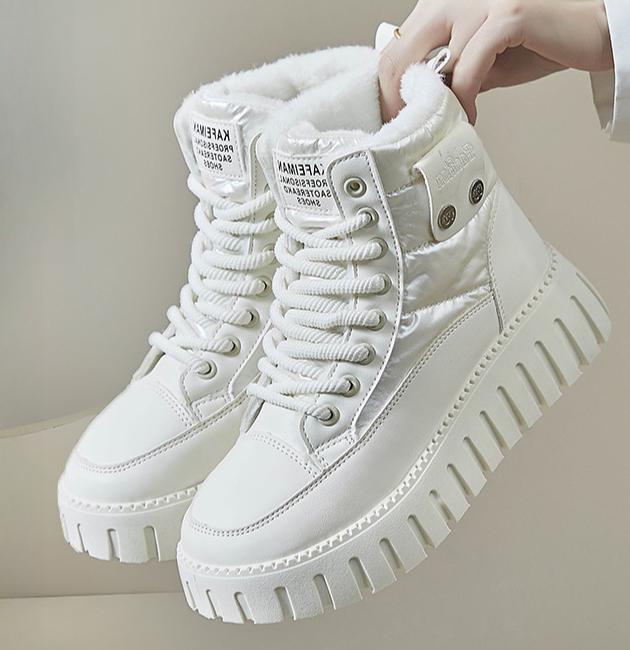 Velvet high top snow boots for winter students warm and casual cotton shoes 35 1980₽