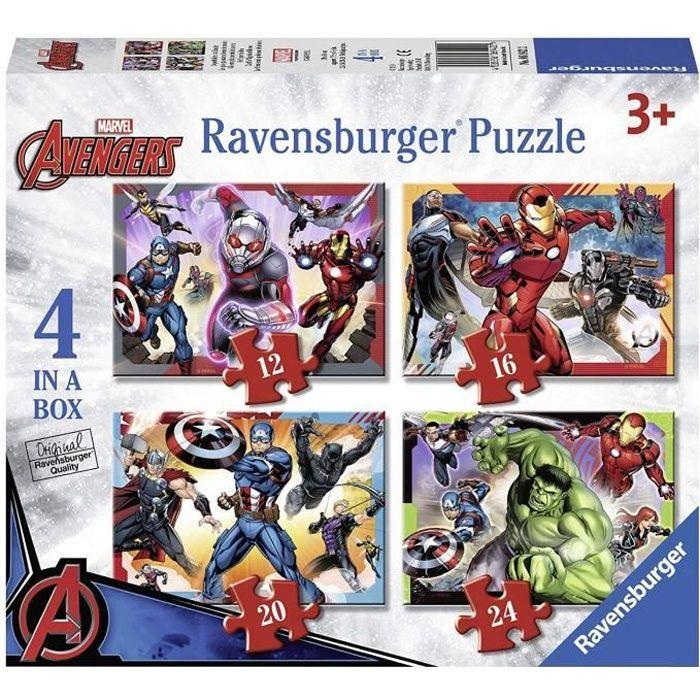 Casse-tête - Ravensburger - Marvel Avengers - 4 puzzles - 12, 16, 20 et 24 pièces - Mixte