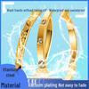 Heart-Shaped Stainless Steel Bracelet for Girls - Light Luxury, Fashionable, Simple, Versatile, Non-Fading Wristband