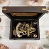 Nautical Sextant  Custom Engraved Gift  Brass Sextant With Telescope  Working Compass,  Anniversary Gift, Navy Veteran Gift