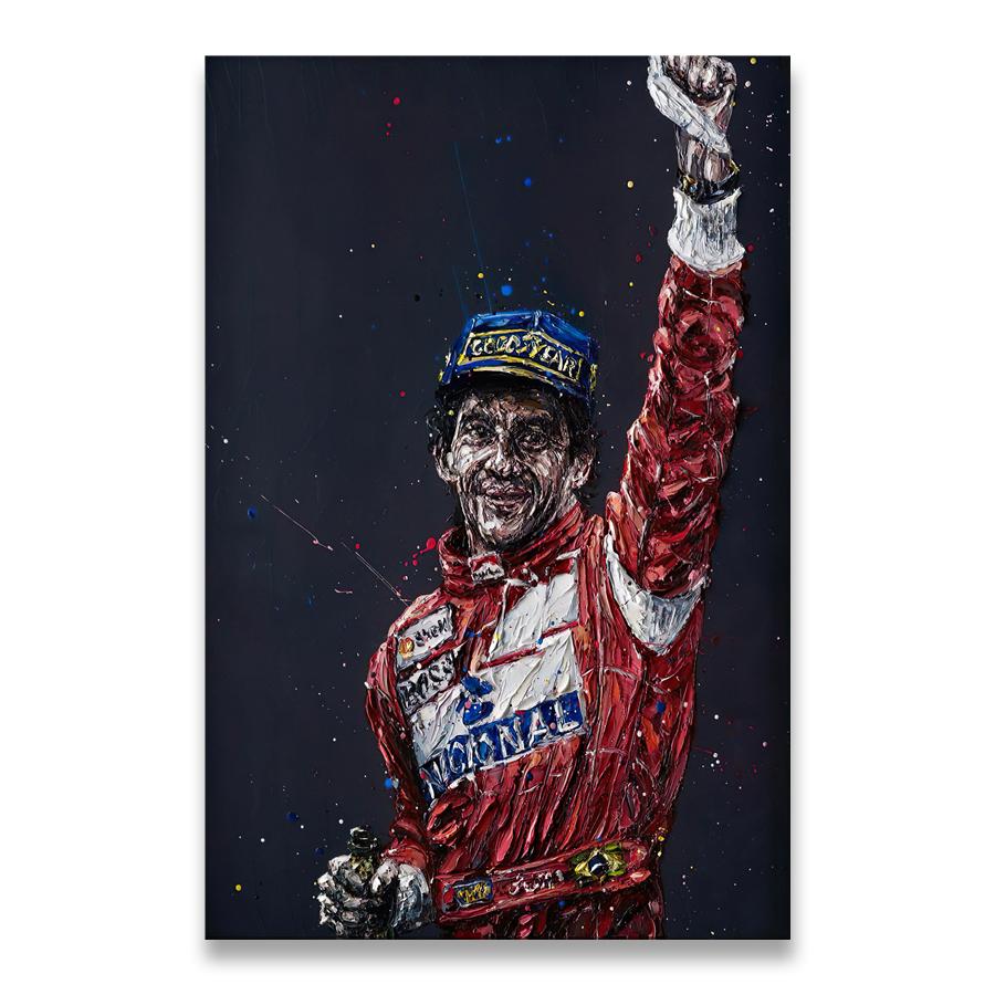 Ayrton Senna F1 Formel Legende Star Champion Rennwagen Poster Wandkunst Leinwanddrucke Vintage Malerei Für Heimzimmerdekor