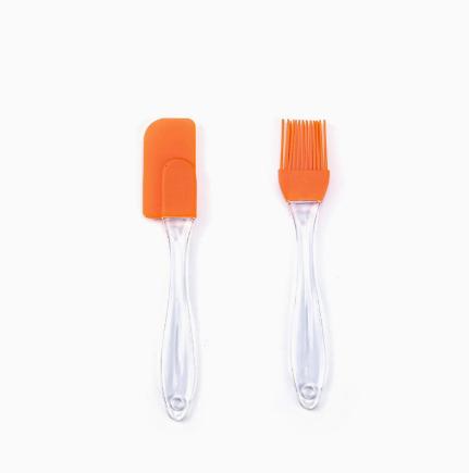 Silicone Spatula and Basting Brush Set, 2-Piece Kitchen Utensil Set for Baking and Cooking
