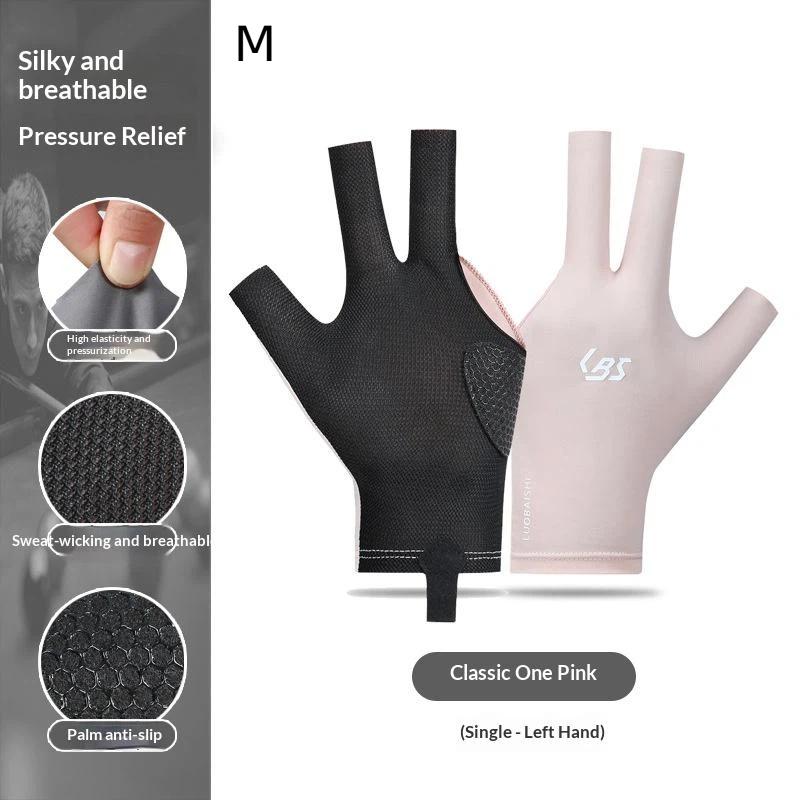 1Pc Left Right Hand Billiard Gloves Open Three Finger Non-Slip Wear Resistant Snooker Pool Gloves Billiard Training Glove