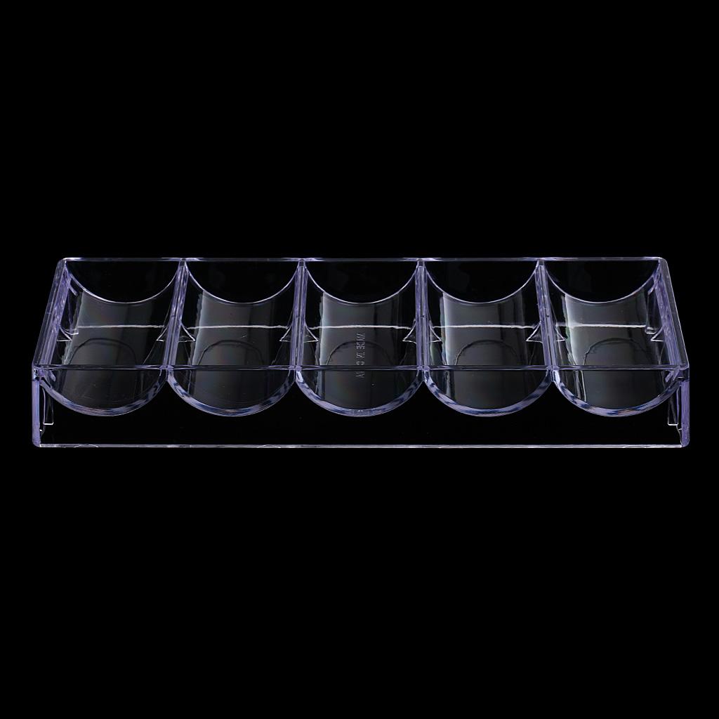 Portable 100 Chips Poker Chip Tray Container for Game
