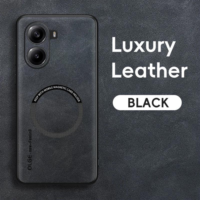

For POCO X7 X7 Pro Fine Hole Sheepskin Magnetic TPU Soft Edge Anti-Drop Anti Fingerprint Phone Case For POCO X7