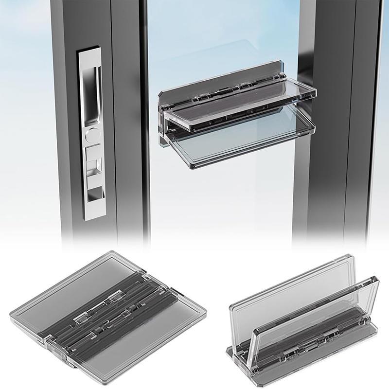 Sliding Window Limit Lock Transparent Punch-free Pasted Door Safety Locks Buckle Baby Protection