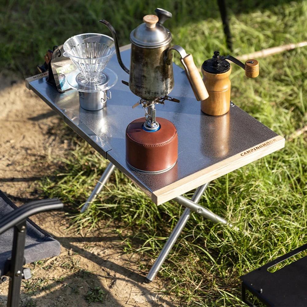 Small Steel Table Easy to Store High-Temperature Resistant Pleasing Quick Installation Stainless Steel Tabletop Foldable