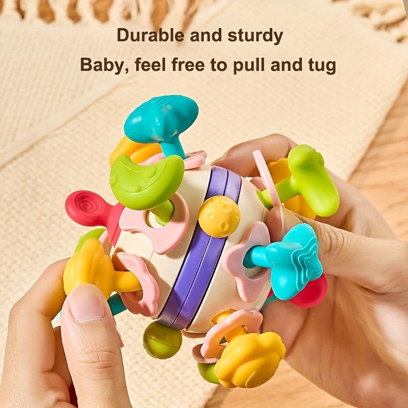 Colorful Manhattan Atomic Ball for Youngsters - Soft Boiled Rubber Space-Themed Hand Grip&Teether Toy with Musical Notes,Ideal for Youngsters Playtime
