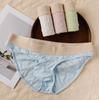 Men Spring and Summer New Sexy Texture Cotton High Split Low Waist Briefs