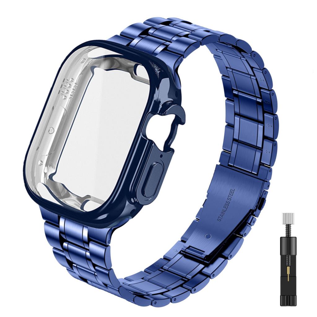 Hülle+Armband für Apple Watch Ultra Band 44mm 40mm 45mm 41mm 42mm 38mm Metall Edelstahlarmband iWatch Serie 3 5 6 SE 7 8