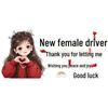 Peace & Joy Female Driver Learner Sticker - Reflective, Waterproof Car Decal