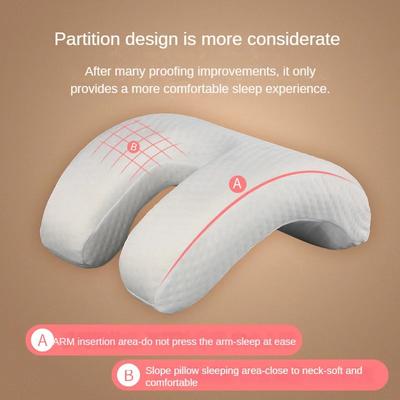 U-Shaped Curved Orthopedic Pillow for Sleep Memeory Foam Hand Pillow Hollow Orthopedic Products Neck Pillow Travel Side Sleepers