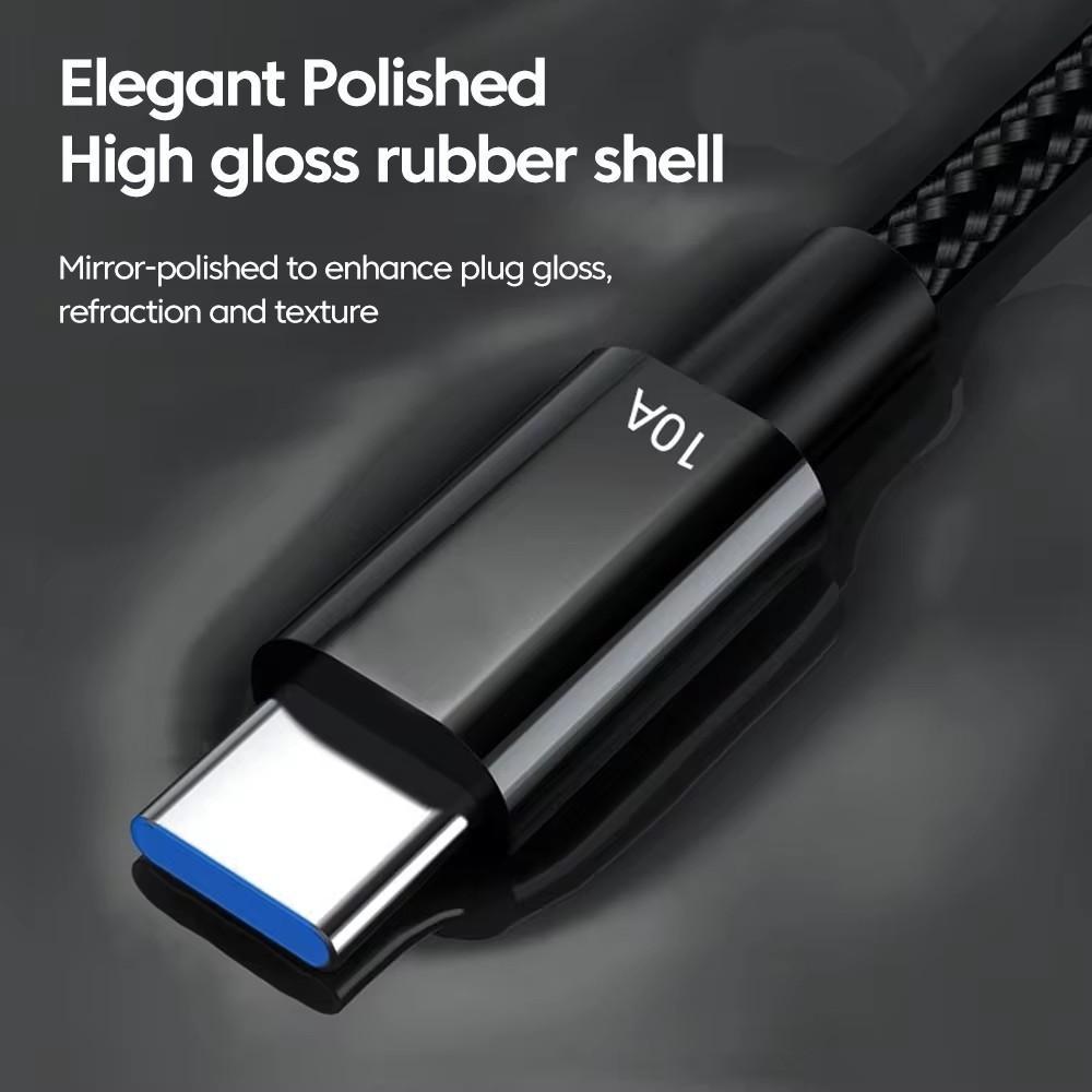 120W 10A Fast Charge USB Type C Cable For Xiaomi Redmi Note 14 Fast Charging Cable For Samsung Huawei Honor Oneplus POCO OPPO