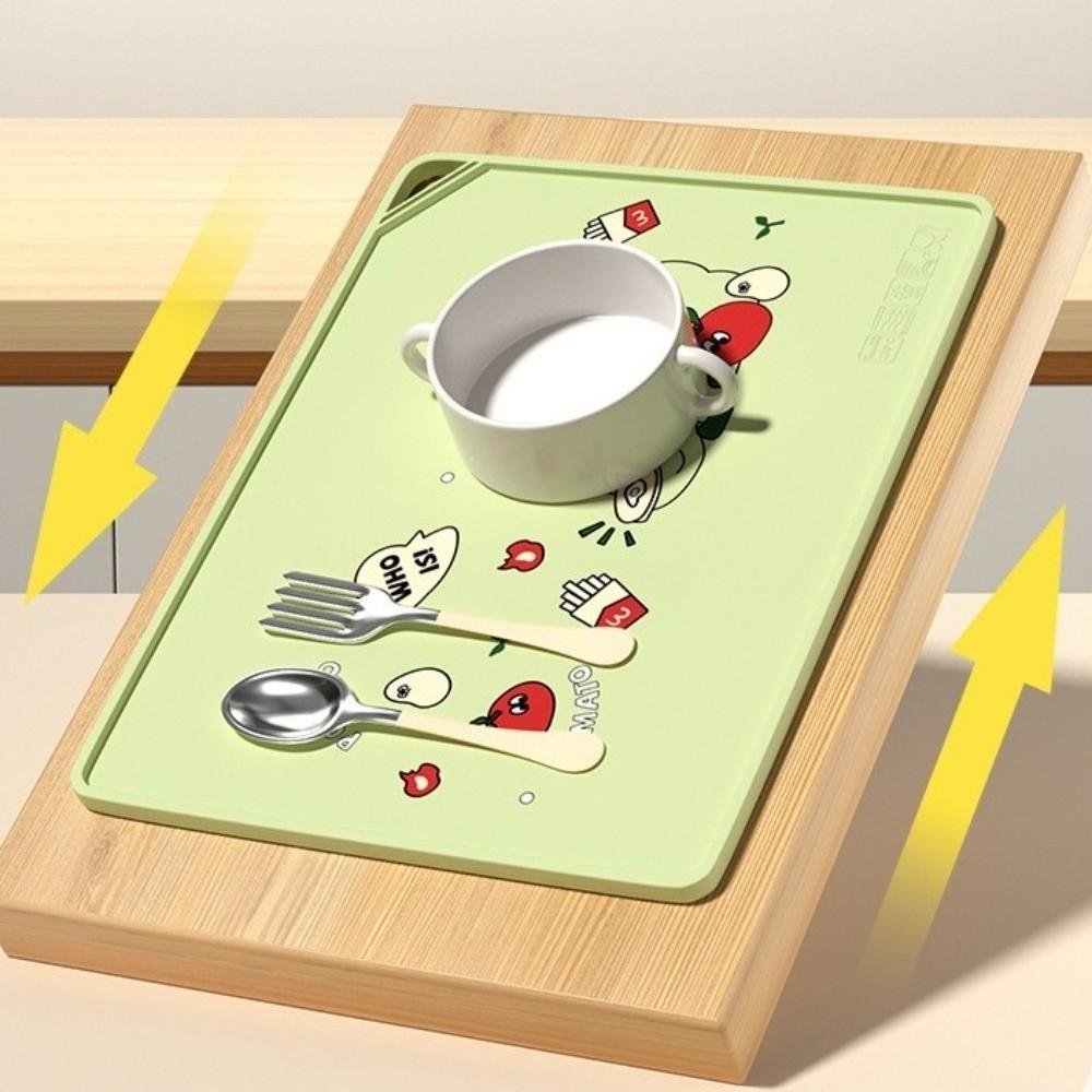 Soft Cartoon Silicone Place Mat Waterproof Oil Proof Insulation Pad Anti-Slip Heat Resistance Table Mat Dining Table