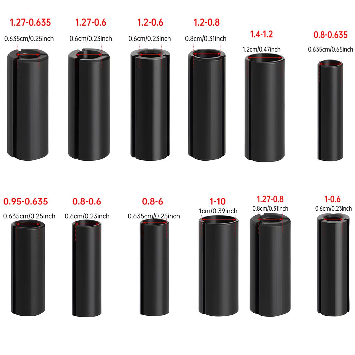 

12/13 шт. Адаптер для фрезерной головки, патрон, цанговый патрон, высокоточный отрезной станок, адаптер для гравировального станка 12PCS