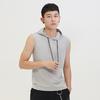IELGY Weste Herren Mode Ärmelloses T-Shirt Baumwolle Street Einfarbig Sportweste Fitness Kapuzen Bottoming Shirt