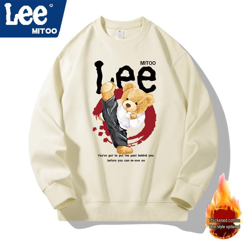 2025 Lee & Mitoo Unisex American Streetwear Fleece Long Sleeve Top