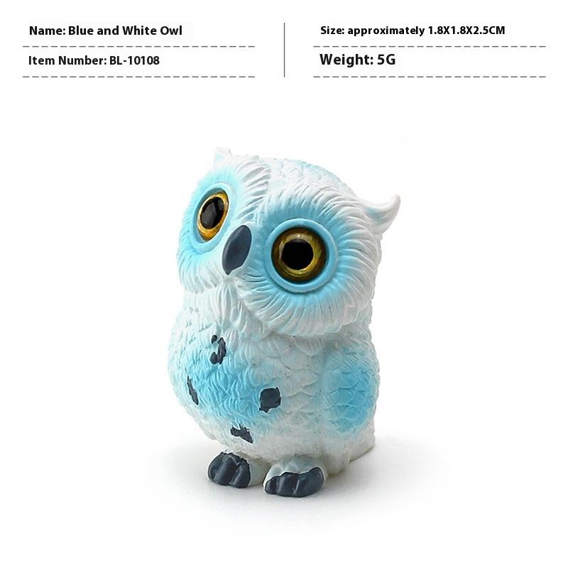 Wildlife Children's Science Education Cognitive Bird Model Simulation Owl Woodpecker Carving Ornament Toy
