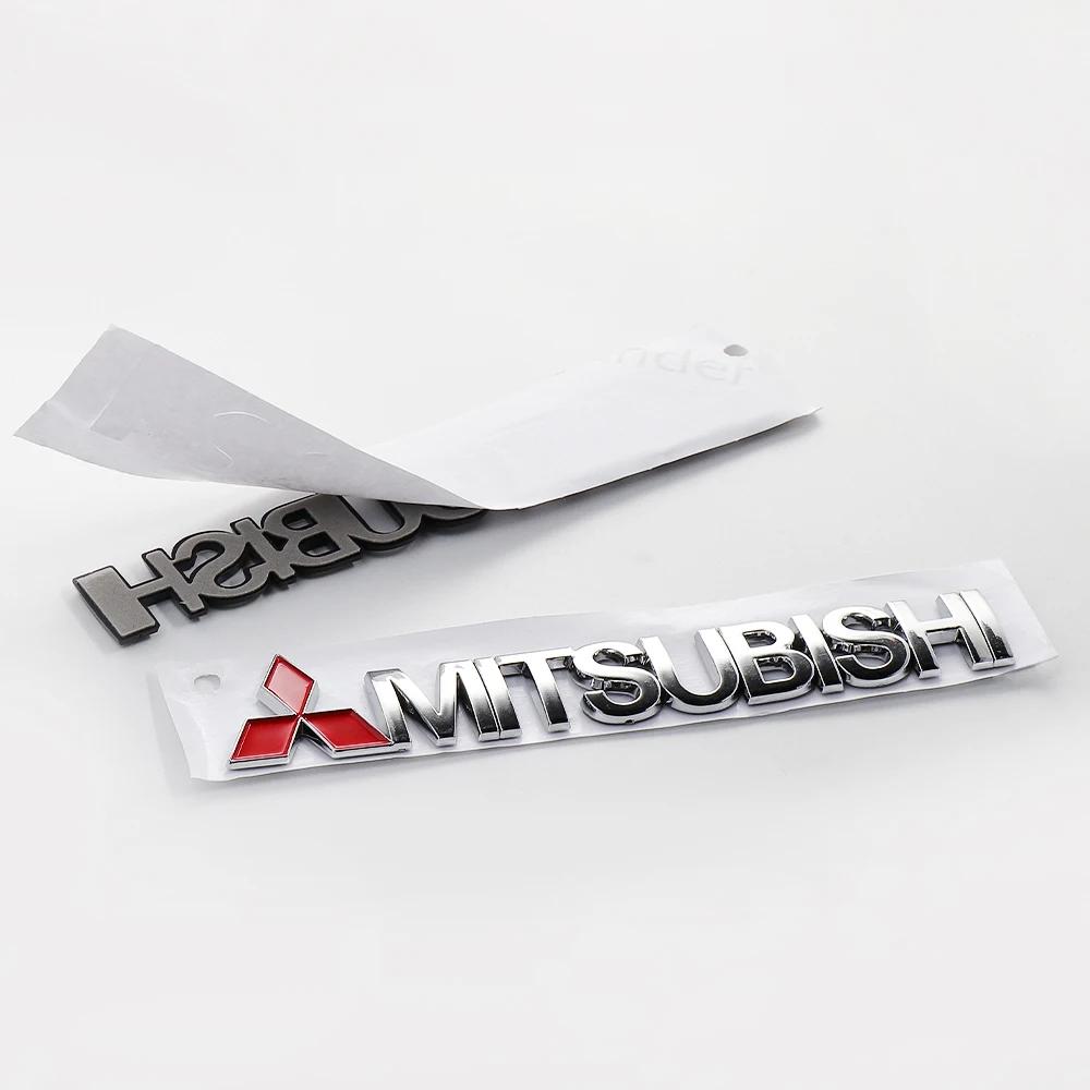 1Pcs 3D Aluminum Badge Car Styling Body Car Side Fender Decorative Sticker For MITSUBISHI Lancer EX Competition Outlander ASX