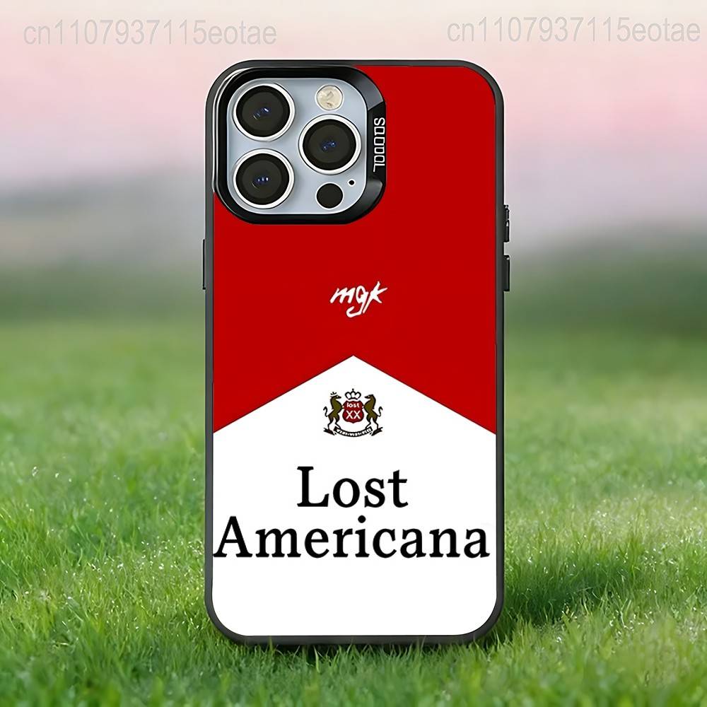 Singer MGK LOST A-AMERICANA  Phone Case For iPhone 17,16,15,14,13,12,11,Pro,Max,Plus,E,Air,Mini Black Tpu IMD Cover