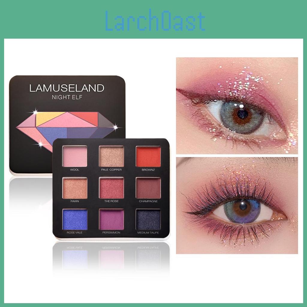 Colors Lamuseland Diamond 9 Glitter Eye Shadow Palette Matte Eyeshadow Eye Makeup