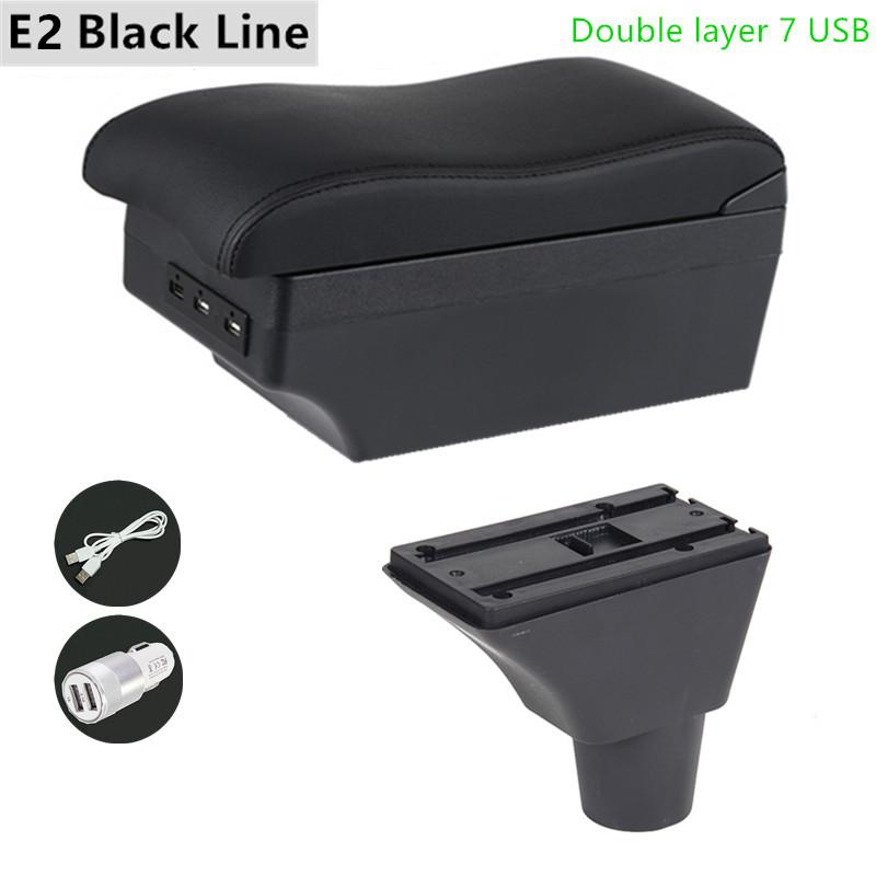 For Seat Ibiza Armrest Box Ibiza 6j Ibiza 6L Central Store Content Storage Box with Cup Holder Products with USB Accessories