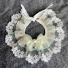 Cat Dog Bibs Collar Floral Embroidery Lace Neck Scarf For Pet Bowknot Accessories Necklace Strap Bandanas
