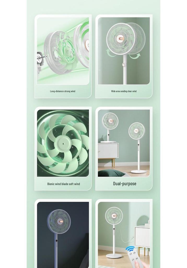 Ventilatore Elettrico da Tavolo e da Pavimento Nanji Ren - Vento Forte, Risparmio Energetico, Basso Rumore per Soggiorno