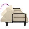 Cream Fabric Sleeper Sofa with Armrests