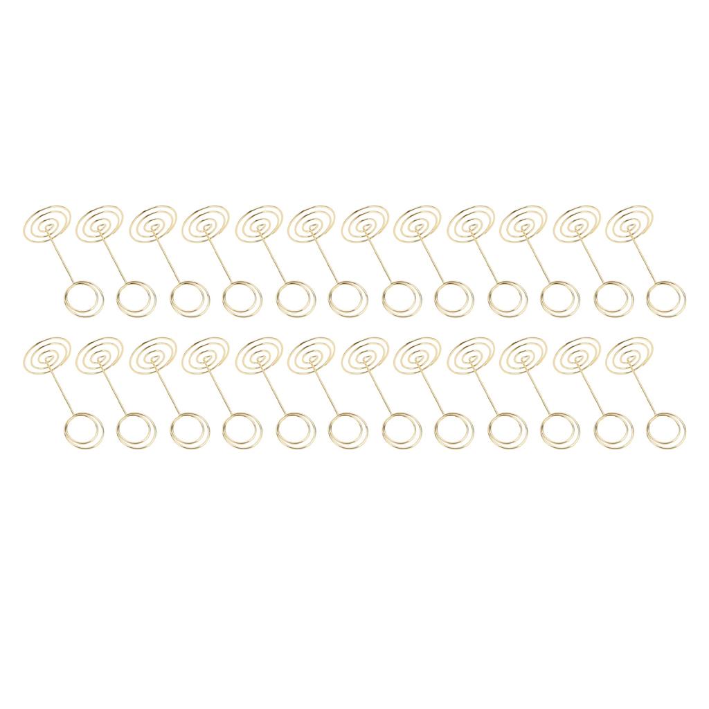 24PCS Table Number Holder 85mm Height Stainless Steel Multifunctional Wire Picture Holder