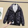Winter Women's Short Down Jacket Female Warm Solid Color Large Size Loose Cotton Coat