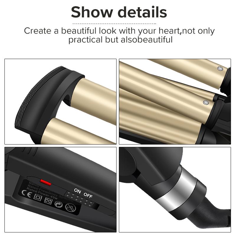 Hair Curler Negative Ions Hair Curling Iron Professioanl Styling Tool Three-Gear Temperature Adjustment 220V KTY