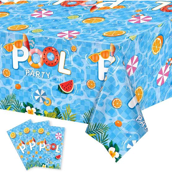 3pcs Birthday Tablecloth, Happy Birthday Decorations Set, Colorful Rainbow Dots Design with Happy Birthday Tablecloth. Waterproof Plastic Table