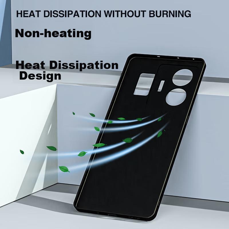 HotFire Phone Case for Realme GT Neo 5, Protective Cover with Upgraded Shockproof Silicone Lens Protection, Unisex Frosted Design - Midnight Black