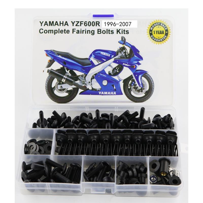 Fit For Yamaha YZF600R YZF-600R 1996-2007 Motorcycle Complete Full Fairing Bolts Kit Clips Screws Steel