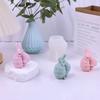 Rabbit Shaped Candle Grinding Tool Shape Scented Candle Silicone Molds Dropping Glue Gypsum Home Decoration Ornament