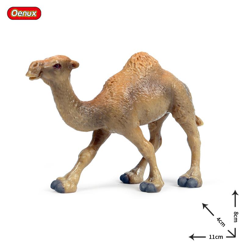 Oenux Simulation Wild Animals Toy Desert Camel Donkey Alpaca Antelope Elk Deer Model Action Figures PVC Decoration Kids Gift