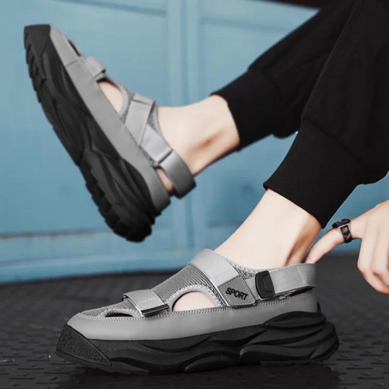 Fashion Men's Sport Sandal Summer Hollow Out Breathable Casual Shoe Outdoor Non-slip Platform Beach Shoes for Men New Designer Sandalias