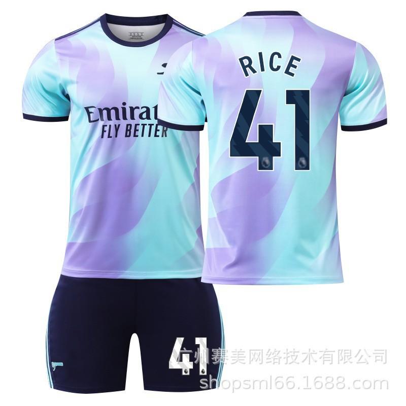 2425 Arsenal Duo 7 Saca Jerseys 9 Jesus 11 Martinelli 41 Rice No. 18 Football Uniform Set