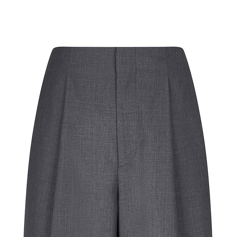 LESS Women's 100% Wool Straight Cropped Pants