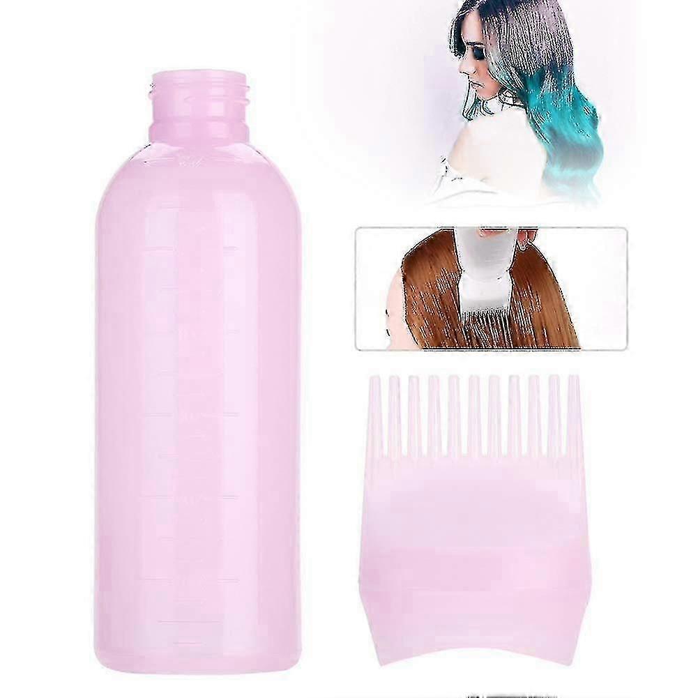 Root Comb Applicator Bottle for Hair Dye with Brush and Graduated Scale for Precision Application