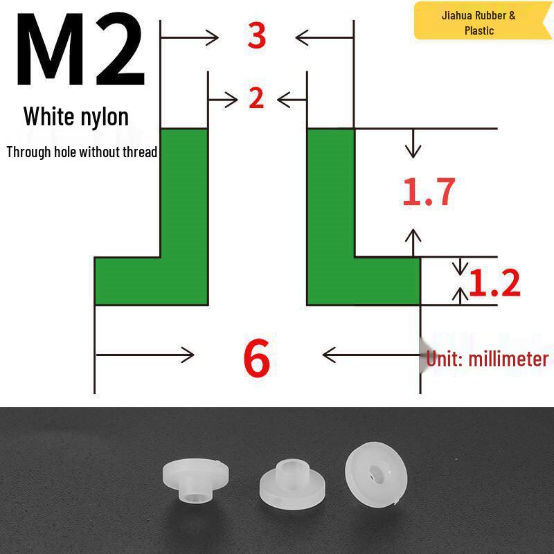 T-förmige Nylon-Dichtungsscheibe M3-M35 Gewinde Isolierabstandshalter