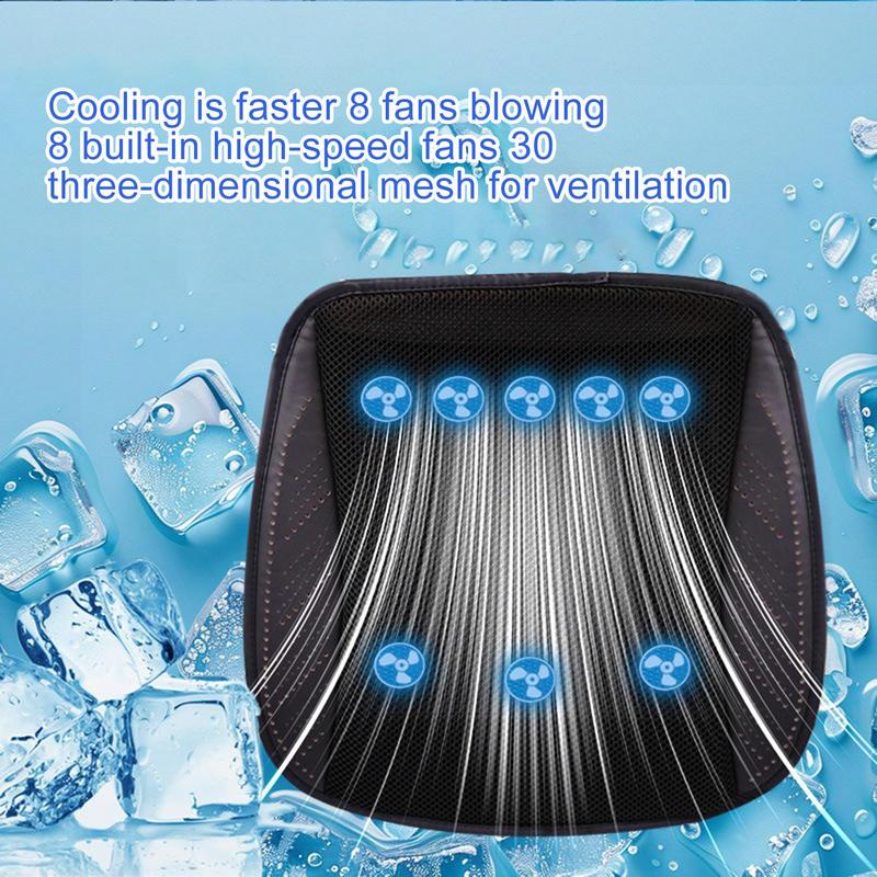 Car Seat Summer Cool Air Seat Cushion 3 Speeds Adjustable Fan Ventilation Seat Cooling Pad For Car Home Travel