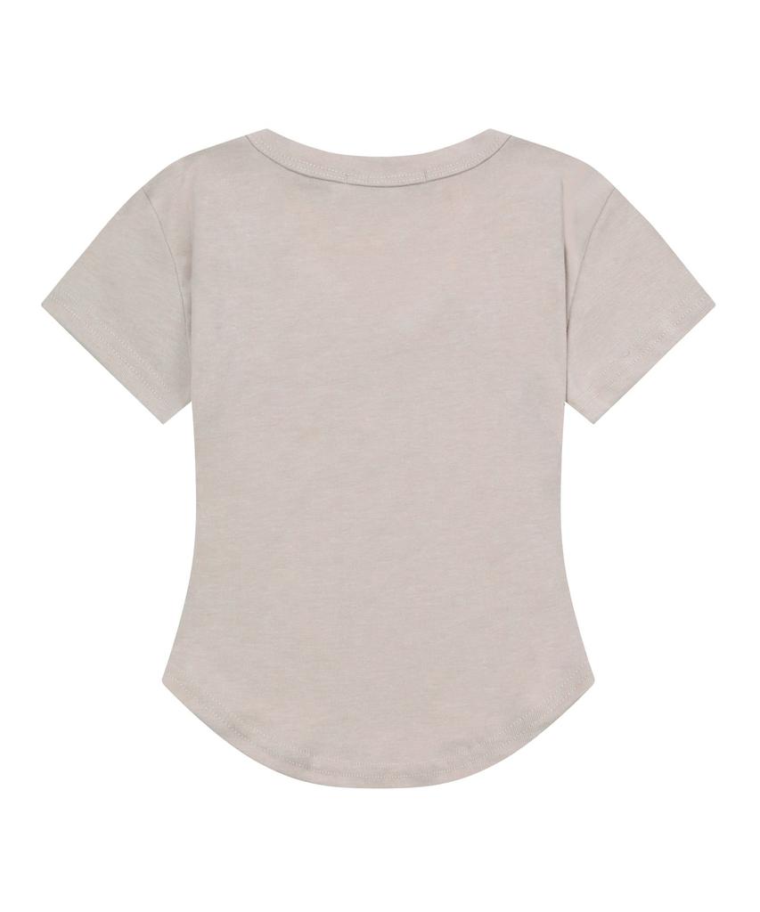 Mucent Bellin V-Neck Cropped Rolled Short Sleeve T-Shirt (5 Colors)