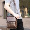 Business Casual Vertical Crossbody Bag PU Soft Leather Handbag Briefcase Shoulder Bag for Men